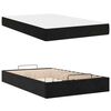 vidaXL Struttura letto con materasso con materasso 2 pcs Nero Velluto