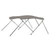 vidaXL Bimini di Prua con Tendalino 3 Archi Grigio 183x196x137 cm