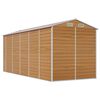 vidaXL Capanno Giardino Marrone Chiaro 191x470x198cm Acciaio Zincato