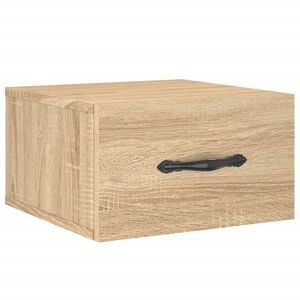 vidaXL Comodino a Muro Rovere Sonoma 35x35x20 cm