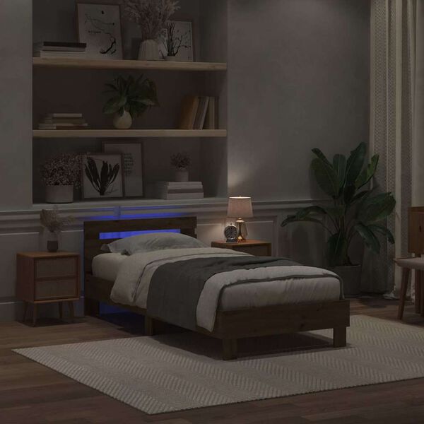 vidaXL Struttura del letto rovere artigianale 90 x 200 cm