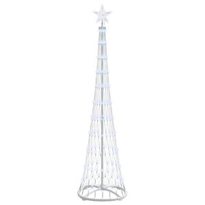 vidaXL Albero di Natale LED Bianco freddo 190 cm Metallo