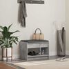 vidaXL Panca per ingresso con cuscino Grigio Cemento 63 x 38 x 45 cm