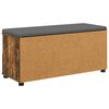 vidaXL Panca per ingresso con cuscino Rovere fum&eacute; 100 x 38 x 46 cm