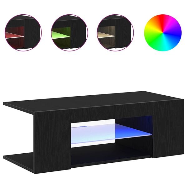 vidaXL Mobile TV Rovere Nero 90 x 39 x 30 cm Legno multistrato