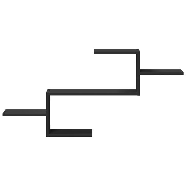 vidaXL Scaffale a Parete Nero 104x15x49 cm in Truciolato