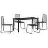 vidaXL Set da Pranzo per Giardino 5 pcs Nero