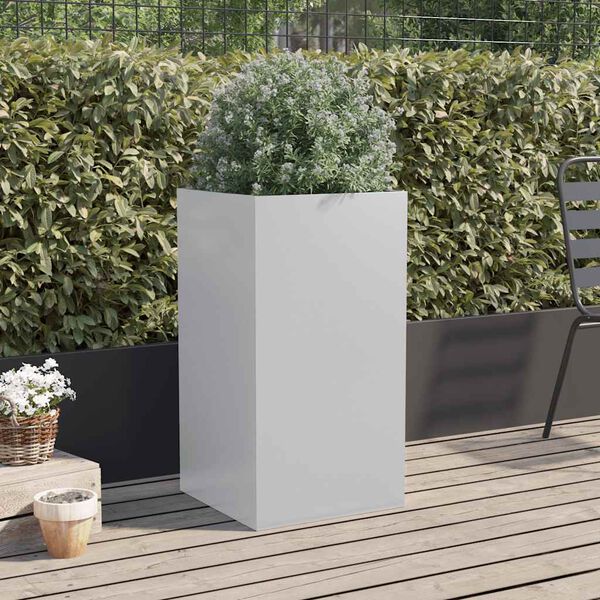vidaXL Fioriera Argento 42x38x75 cm in Acciaio Zincato