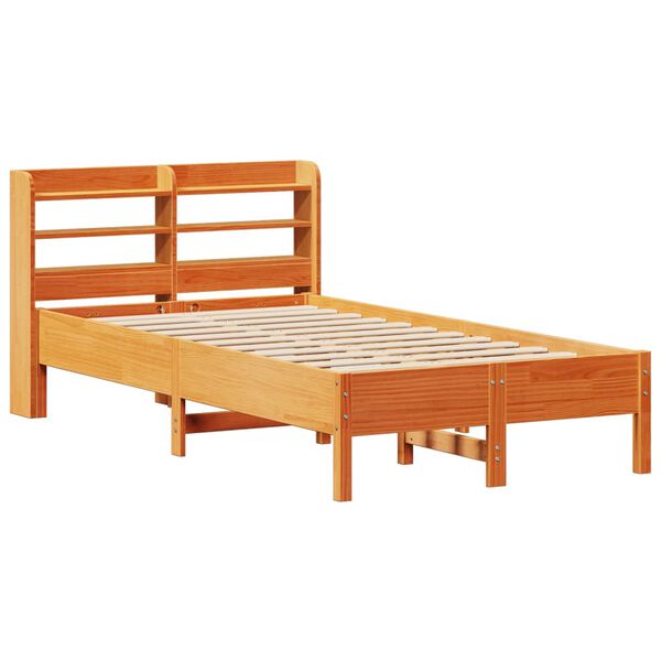 vidaXL Letto senza Materasso Marrone Cera 90x200 cm Legno di Pino