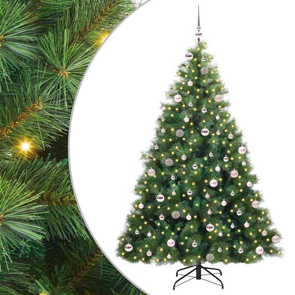 vidaXL Albero di Natale artificiale con 300 LED Verde 240 cm PE e PVC