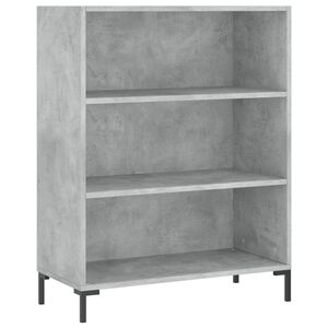 vidaXL Libreria Grigio Cemento 69,5x32,5x90 cm in Legno Multistrato