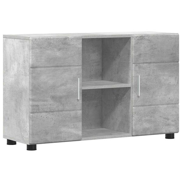vidaXL Credenza con porta FLORIN Grigio cemento 88,5 x 30,5 x 55,5 cm