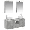 vidaXL Set di Armadi da Bagno 5 pz Grigio Cemento Legno ingegnerizzato