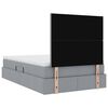 vidaXL Letto con contenitore e LED con led Grigio chiaro 120 x 190 cm