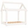 vidaXL Cuccia per Cani Bianca 71x55x70 cm in Legno Massello di Pino