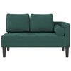 vidaXL Chaise Longue con Cuscini Verde Scuro in Velluto