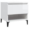 vidaXL Tavolino Bianco Lucido 50x46x50 cm in Legno Multistrato