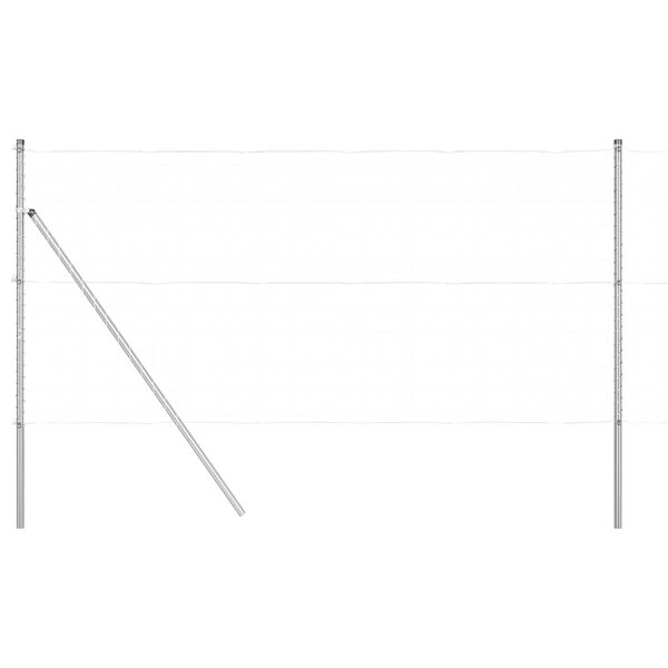 vidaXL Palo della recinzione 26 pcs Grigio 3,2 x 3,2 x 200 cm Acciaio