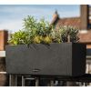 LECHUZA Fioriera BALCONERA Stone 50 ALL-IN-ONE Nera