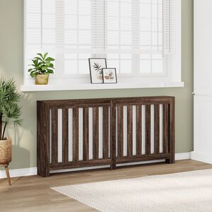 vidaXL Copertura Termosifone Rovere Marrone 175x20x82cm in Multistrato