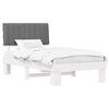 vidaXL Letto con Testiera Rivestita Grigio chiaro 100 x 200 cm