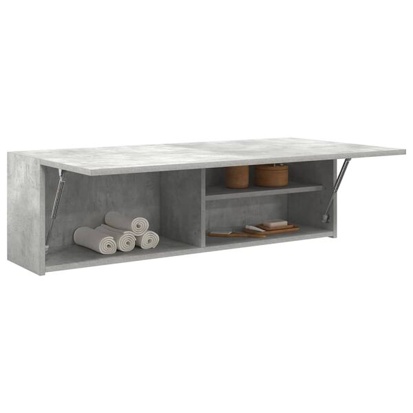 vidaXL Armadietto da Bagno Grigio Cemento 100x25x30 cm in Truciolato