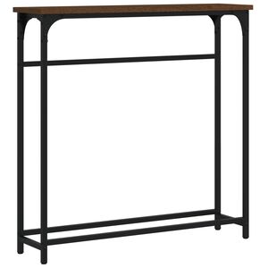 vidaXL Tavolino Consolle Rovere Marrone 75x19,5x75cm Legno Multistrato