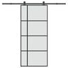 vidaXL Porta Scorrevole con Ferramenta 90x205cm Vetro ESG Alluminio
