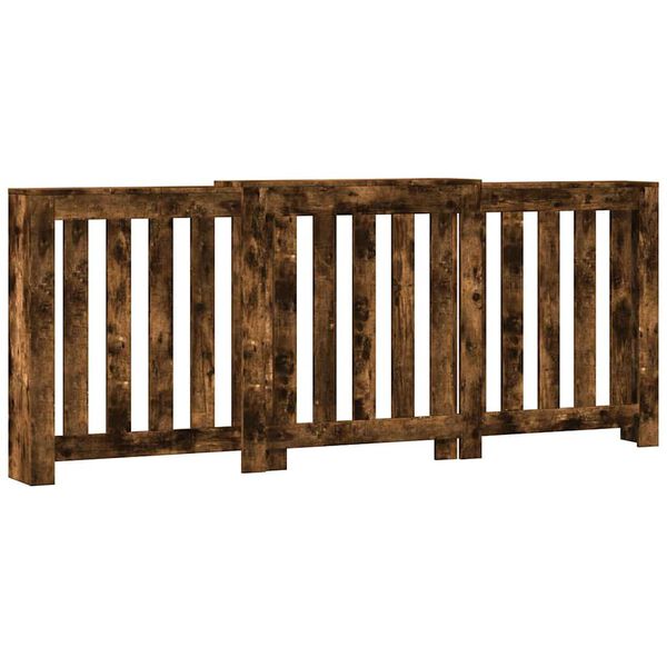 vidaXL Copertura Termosifone Rovere Fumo 205x21,5x83,5cm Multistrato