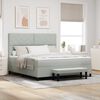 vidaXL Letto a molle con materasso Grigio chiaro 180 x 200 cm Velluto
