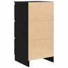 vidaXL Credenza Rovere Nero 37,5x35x76 cm in Legno Multistrato