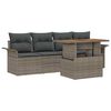 vidaXL Set Divano da Giardino 5 pz Grigio polyrattan