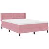 vidaXL Letto a molle con materasso Rosa 190 x 140 cm Velluto