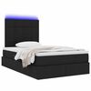 vidaXL Letto con contenitore e LED Nero 120 x 190 cm Poliestere