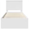 vidaXL Struttura del letto Bianco 100 x 200 cm Pino massello