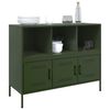 vidaXL Credenza Verde Oliva 100,5x39x79 cm in Acciaio
