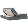 vidaXL Letto con contenitore e materasso Grigio scuro 200 x 200 cm