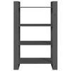 vidaXL Libreria/Divisorio Grigio 80x35x125 cm Legno Massello di Pino