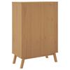 vidaXL Credenza OLDEN Bianca e Marrone 85x43x125cm Legno Massello Pino