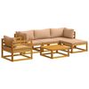 vidaXL Set di divani 6 pz Naturale Legno di Acacia Massello