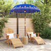 vidaXL Parasol Balinese Blu 185 x 185 x 260 cm