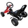 vidaXL Go Kart a Pedali Rosso
