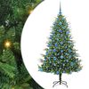 vidaXL Albero di Natale Artificiale Pre-illuminato con Set di Palline