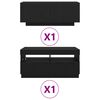 vidaXL Set mobile TV 2 pcs Nero 180 x 35 x 40 cm Legno multistrato