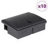 vidaXL Trappole per Topi 10 pz Nere 13x10x4 cm