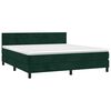 vidaXL Letto a Molle con Materasso e LED Verde Scuro 180x200cm Velluto