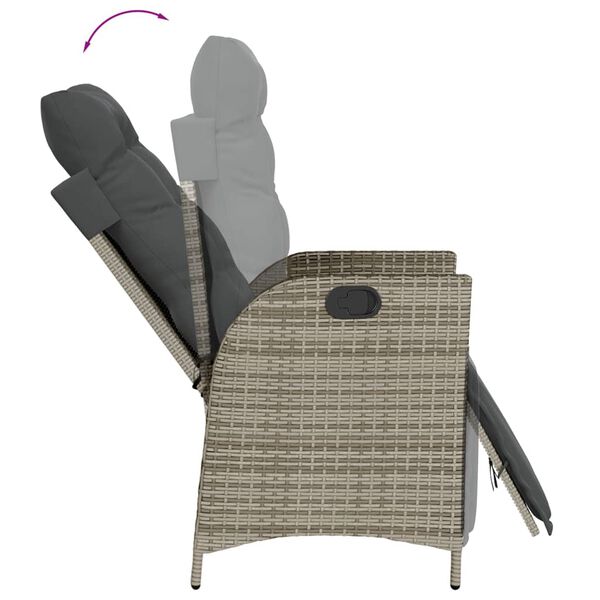 vidaXL Set da Pranzo da Giardino 5 pz con Cuscini in Polyrattan Grigio