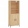vidaXL Credenza Rovere Sonoma 69,5x34x180 cm in Legno Multistrato