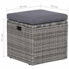 vidaXL Set Divani da Giardino 6 pz con Cuscini in Polyrattan Grigio