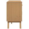 vidaXL Credenza OLDEN Marrone 114x43x73,5 cm in Legno Massello di Pino